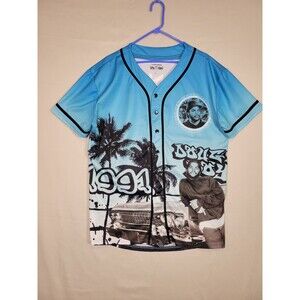 Boyz N The Hood Ice Cube Jersey 1991 Y2K Blue Graphic Hip Hop Rap Mens XL 2XL